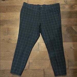 LOFT women’s Dark Gray Checkered Pants